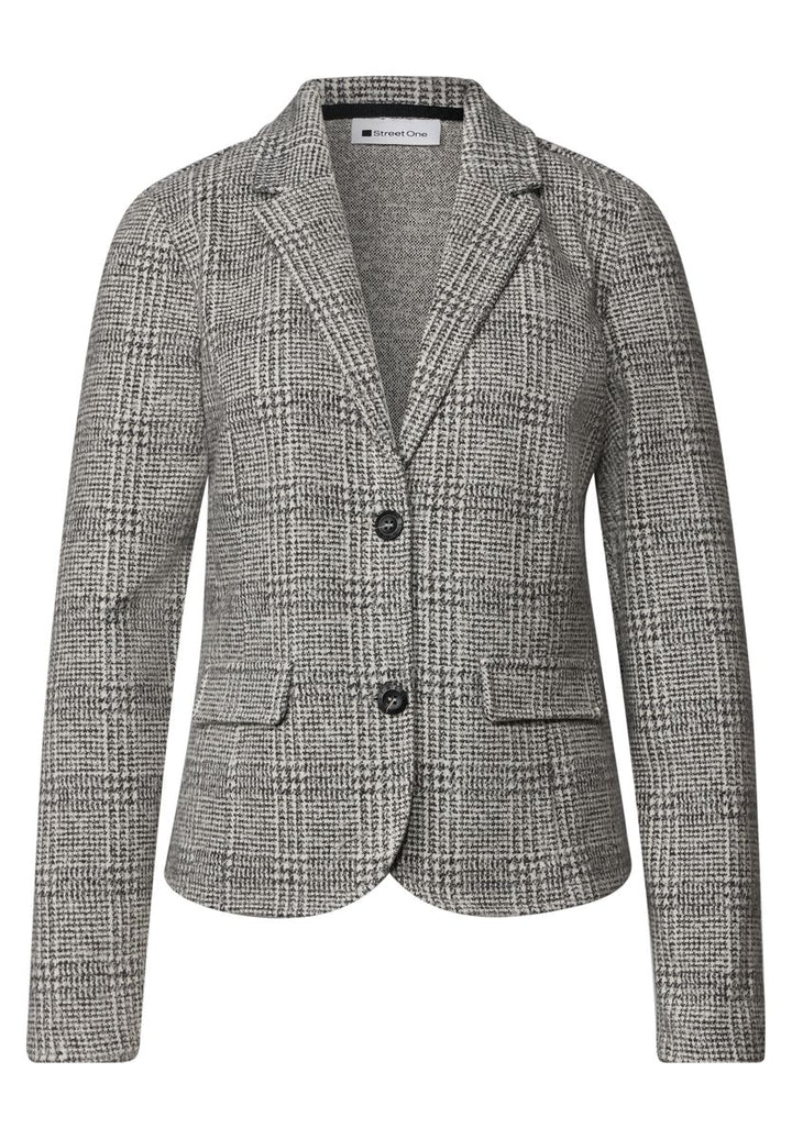 Blazer mit Karomuster und Knöpfen