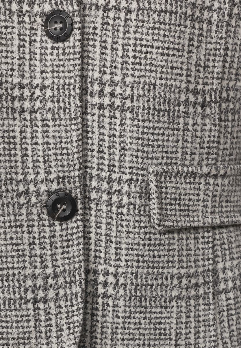 Blazer mit Karomuster und Knöpfen