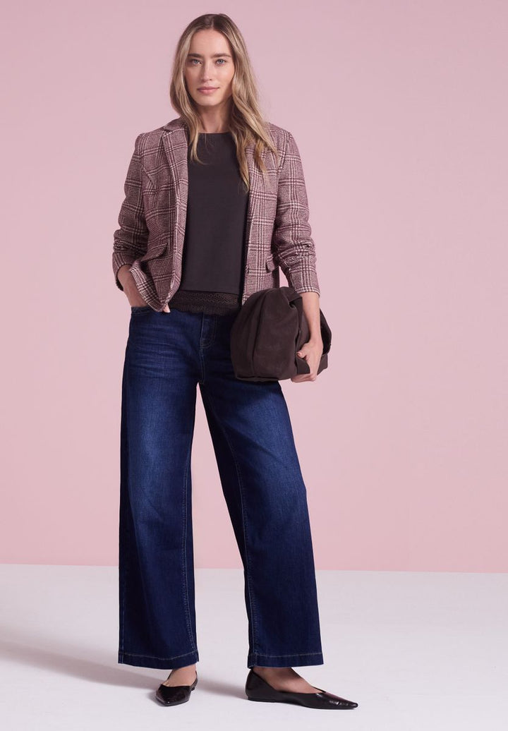 Blazer mit Karomuster und Knöpfen