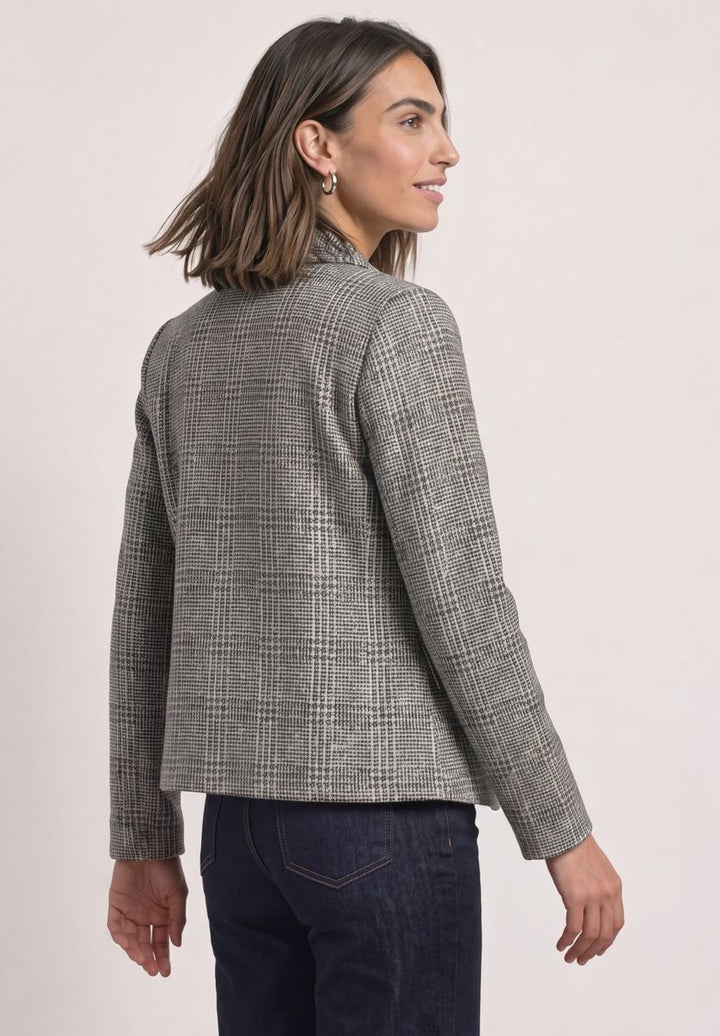 Blazer mit Karomuster und Knöpfen