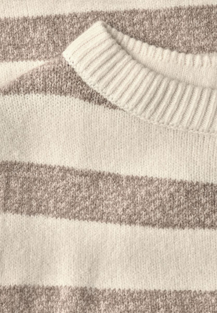 Pullover mit Boat Neck und Streifen