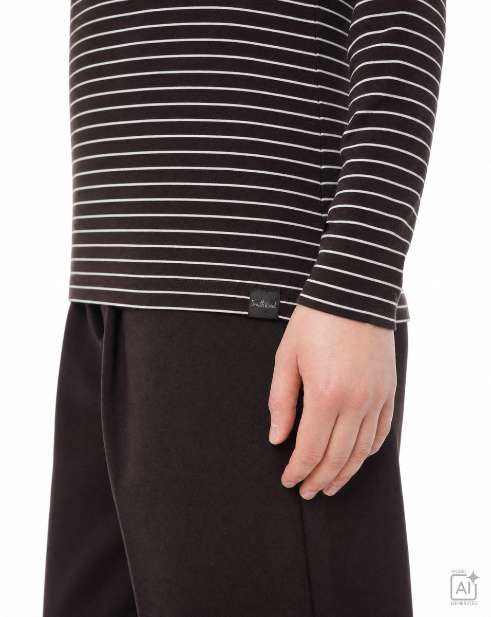 Fitted Lonsleeve Striped