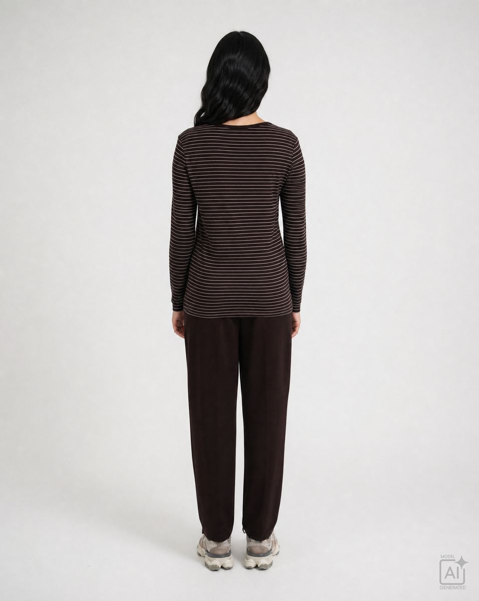 Fitted Lonsleeve Striped