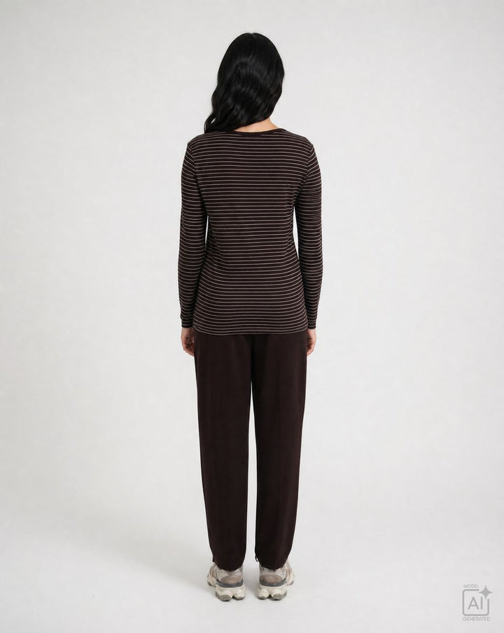 Fitted Lonsleeve Striped
