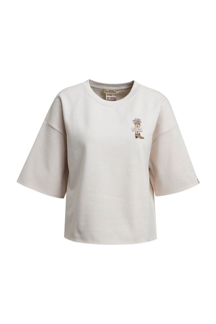Boxy Cropped Sweatshirt Shortsleeves