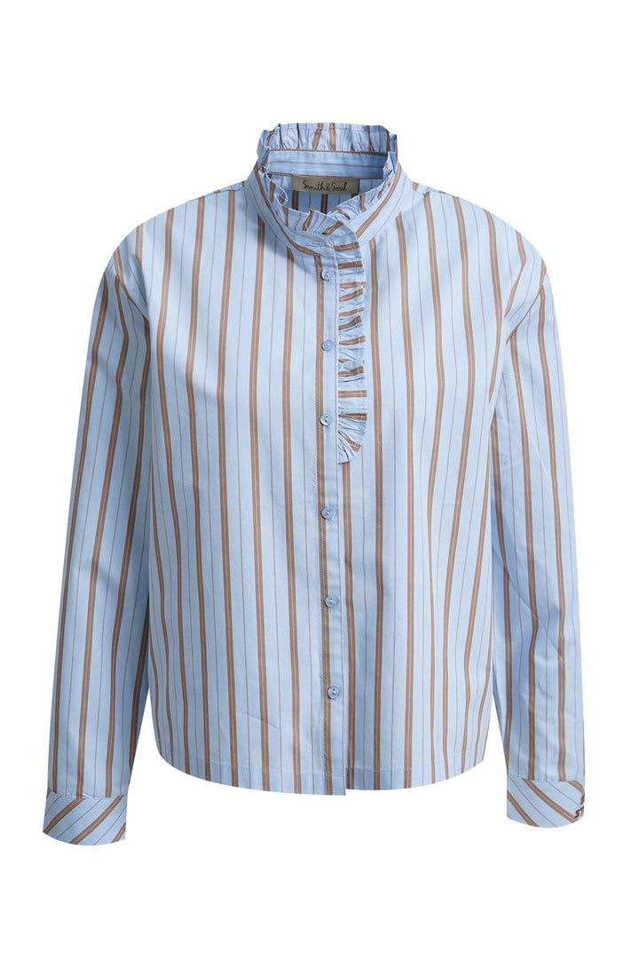 Striped Ruffle Blouse