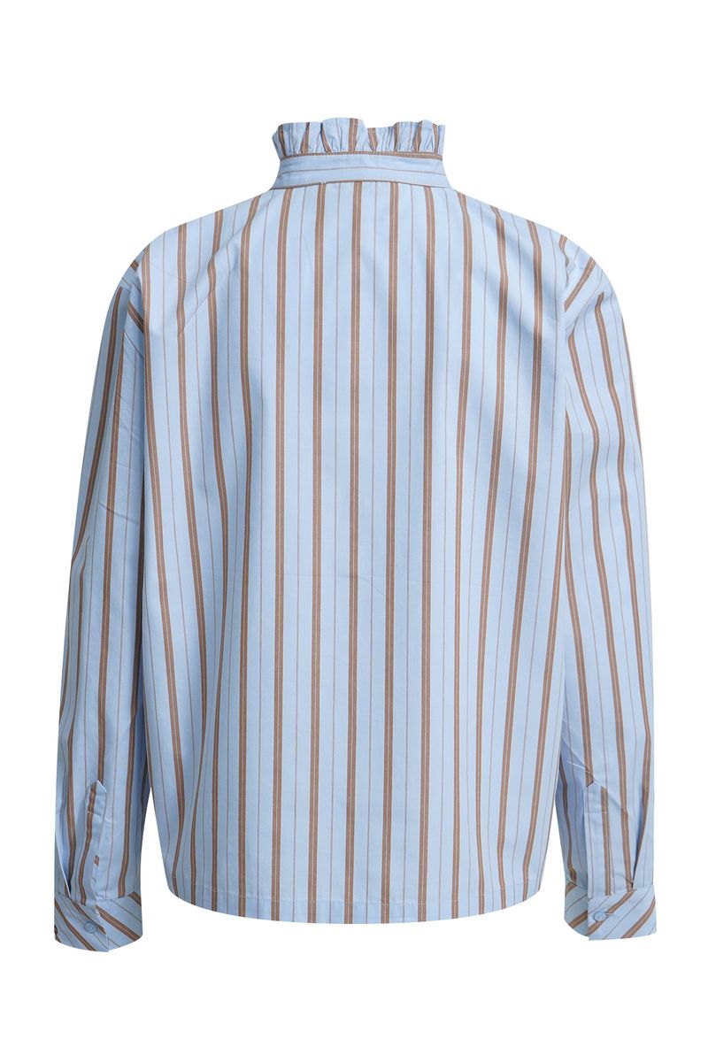 Striped Ruffle Blouse