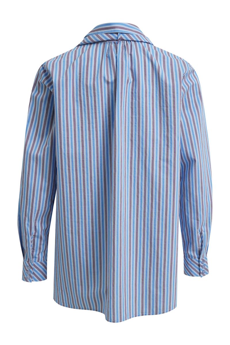 Striped Blouse with Tie