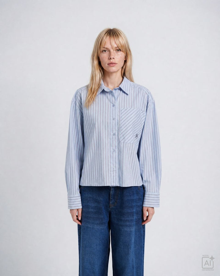 Casual Shirt Collar Blouse