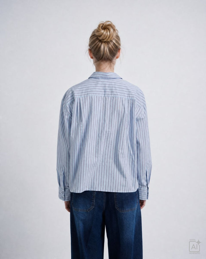 Casual Shirt Collar Blouse