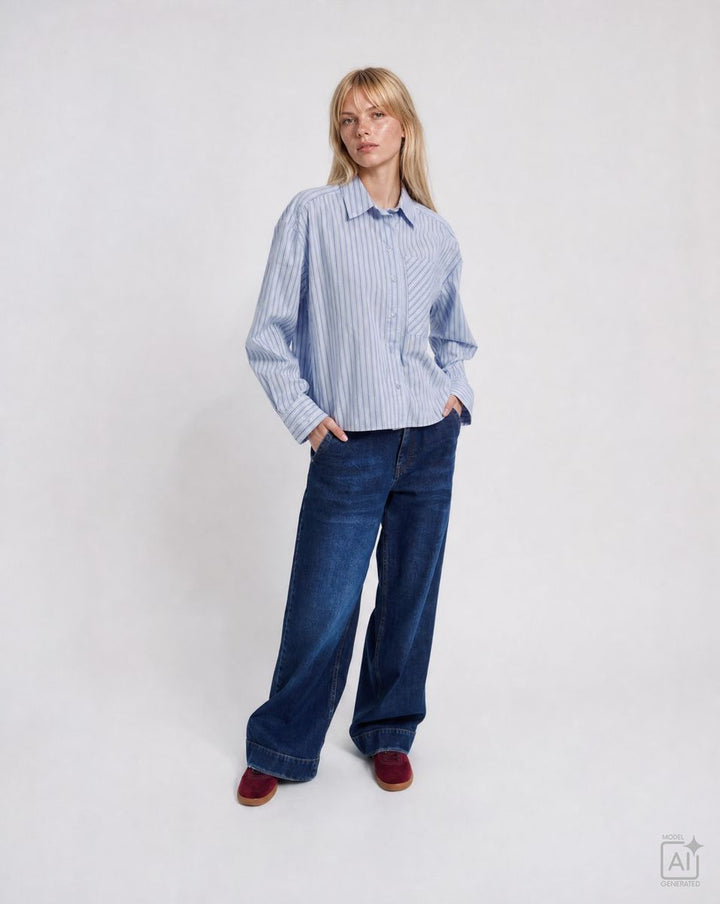 Casual Shirt Collar Blouse