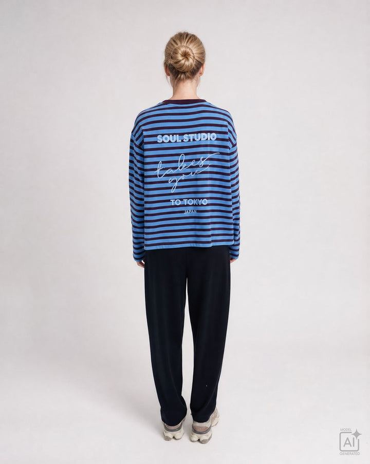 Boxy  Sweatshirt Soul Studio Striped