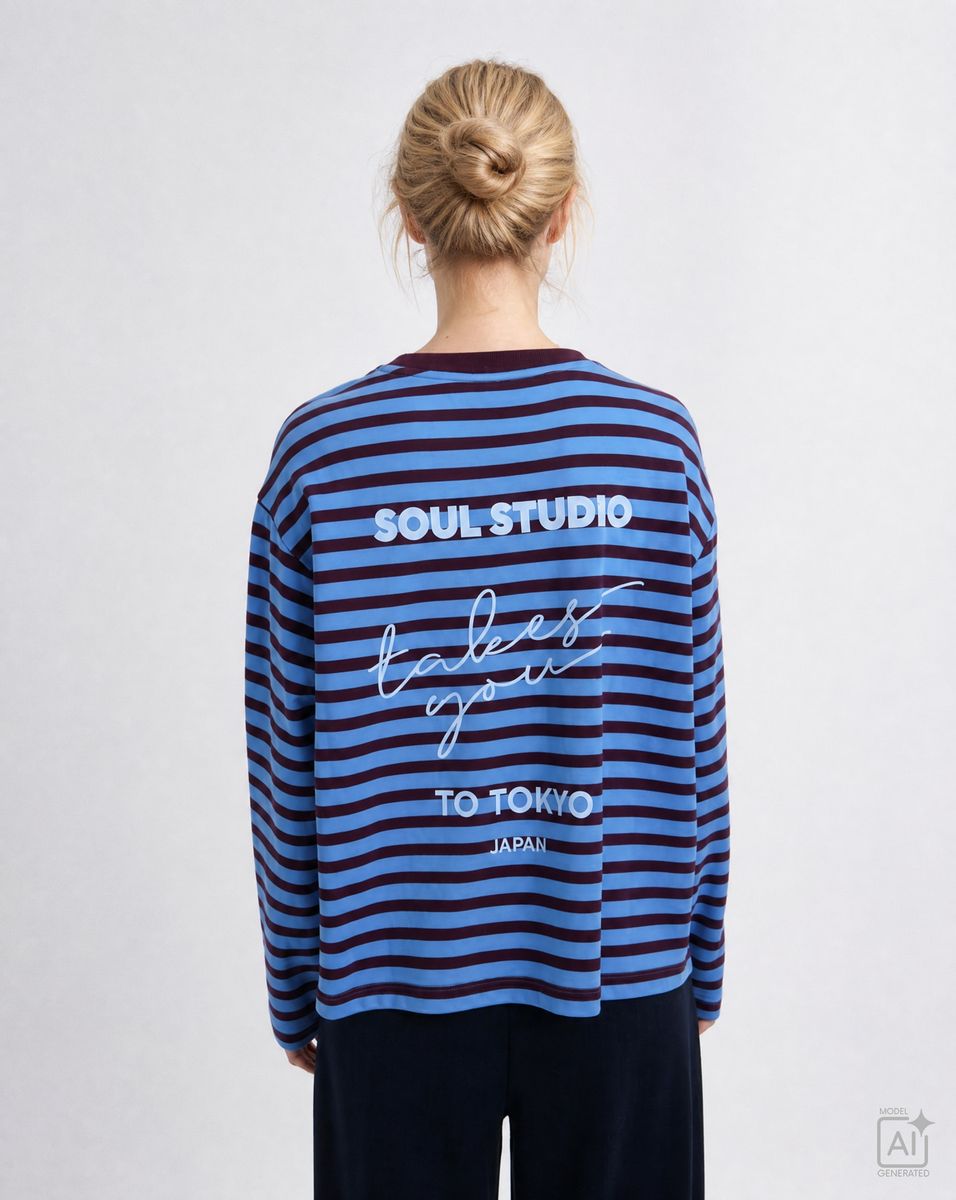 Boxy  Sweatshirt Soul Studio Striped
