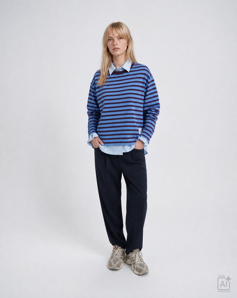 Boxy  Sweatshirt Soul Studio Striped
