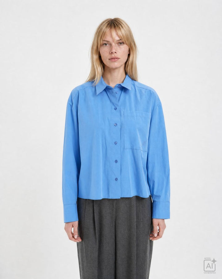 Casual Shirt Collar Blouse