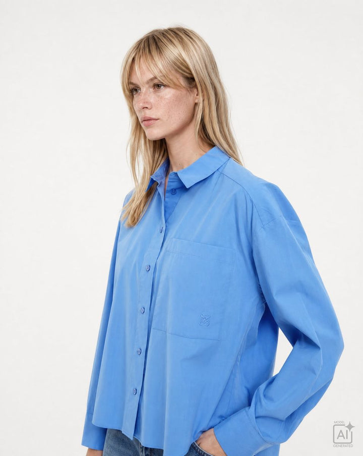 Casual Shirt Collar Blouse