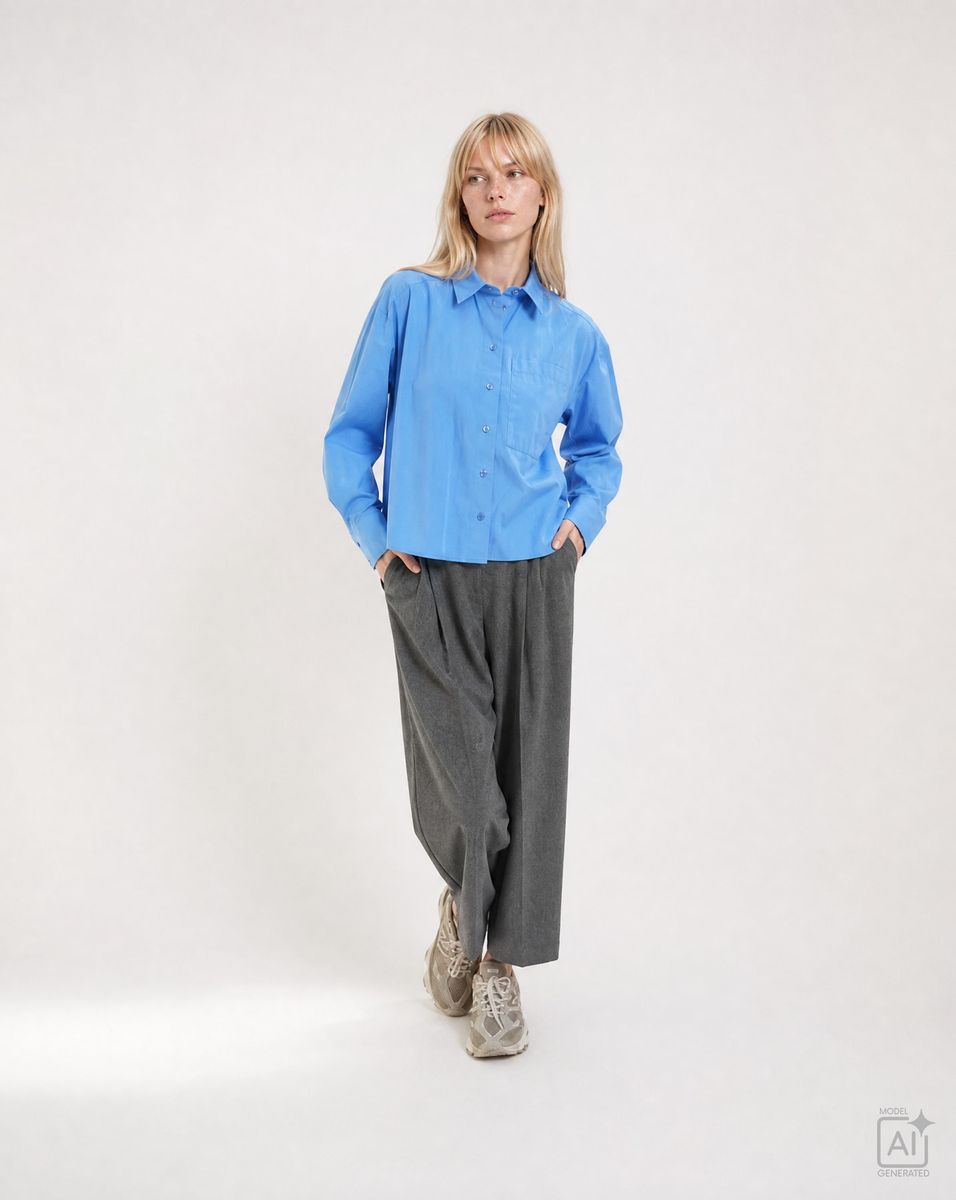Casual Shirt Collar Blouse
