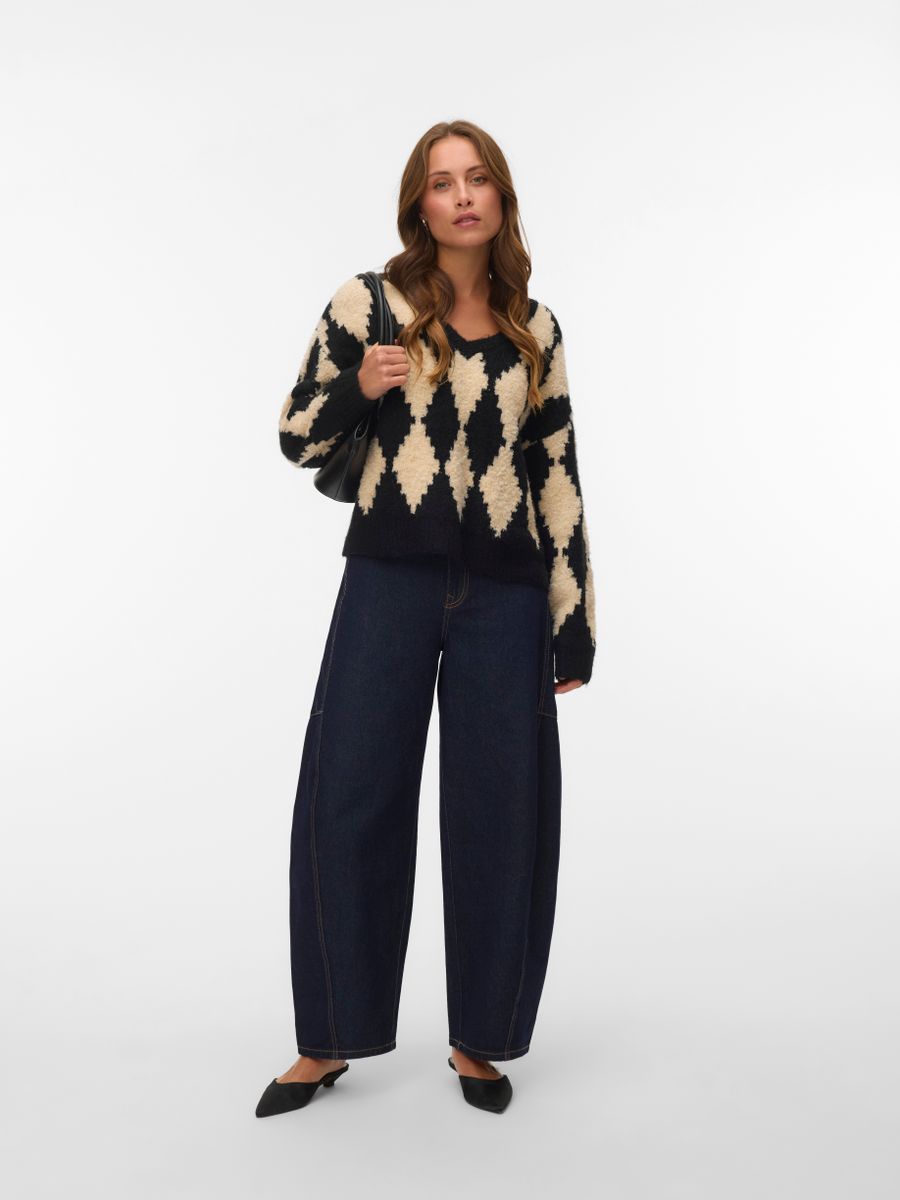 VMCOLLEEN LS V-NECK PULLOVER BOO