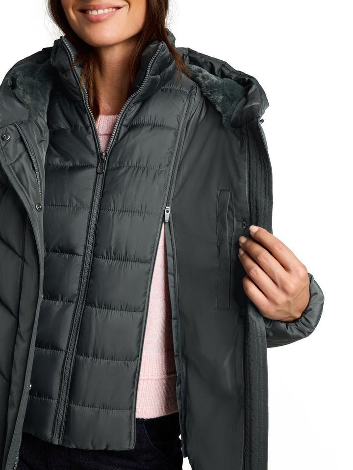 2-in-1 Puffer-Jacke mit abnehmbarem Einsatz