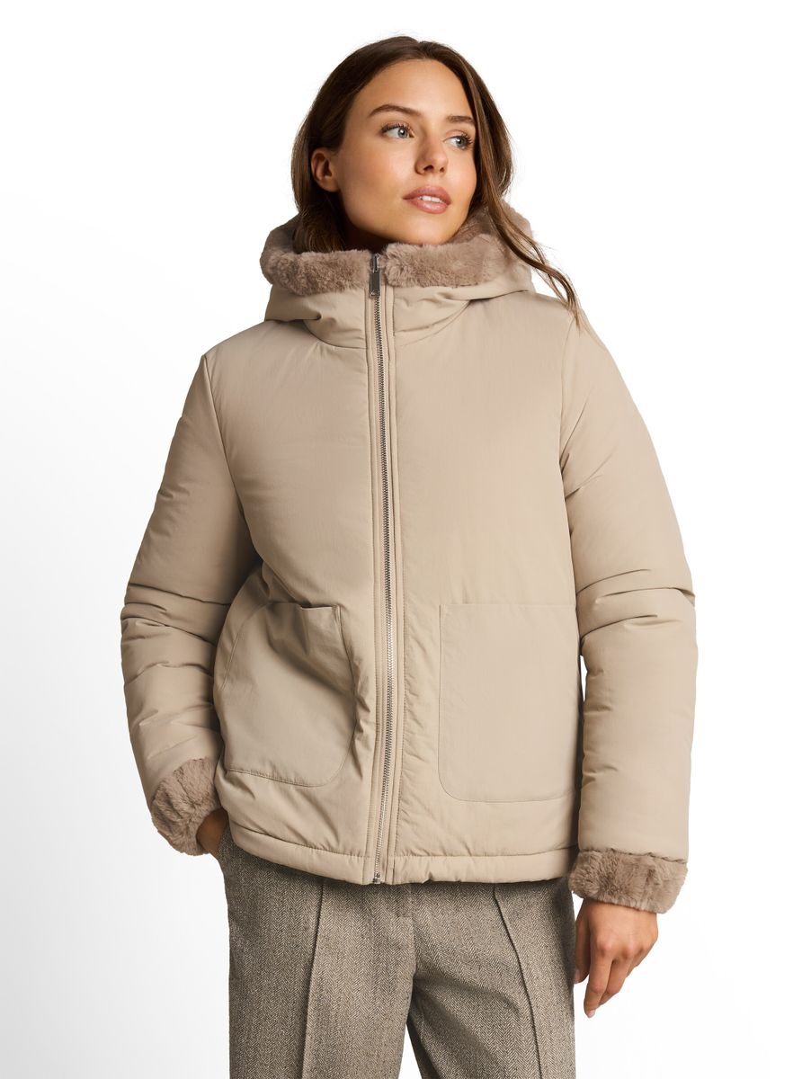 2-in-1 Kunstfelljacke mit Wendefunktion