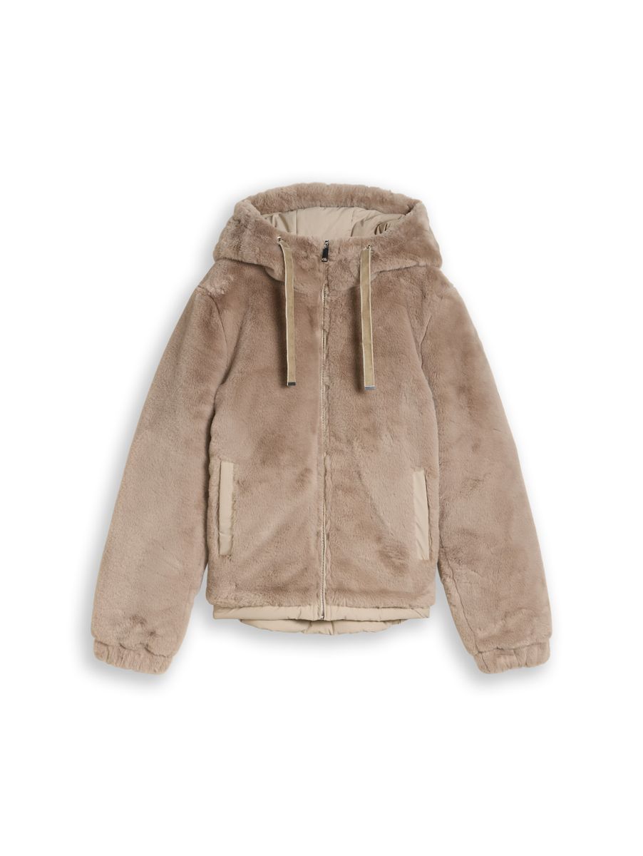2-in-1 Kunstfelljacke mit Wendefunktion