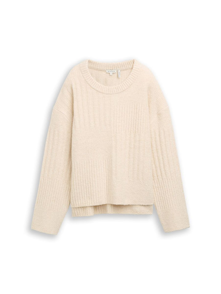 Loose Fit Bouclé Strickpullover