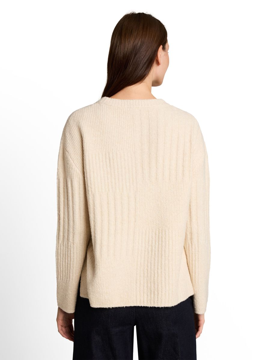 Loose Fit Bouclé Strickpullover