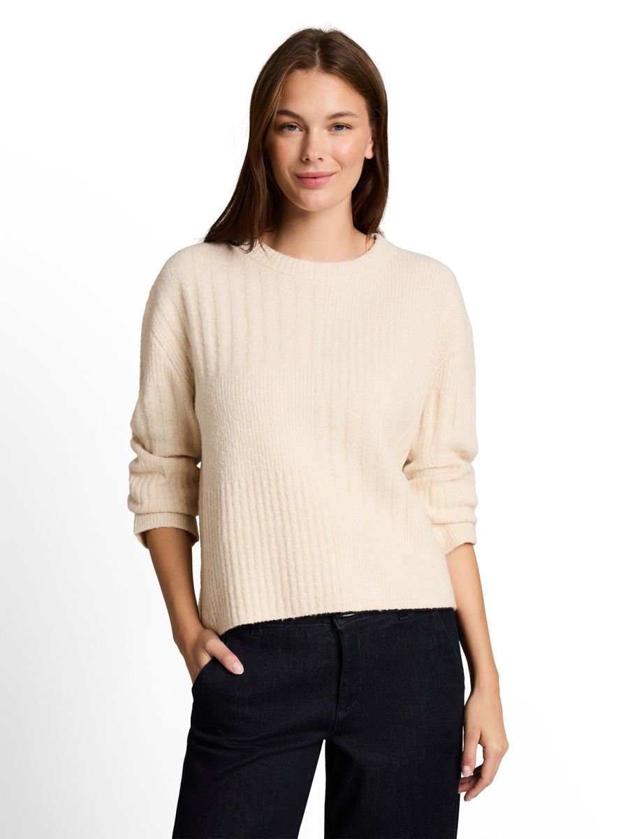 Loose Fit Bouclé Strickpullover