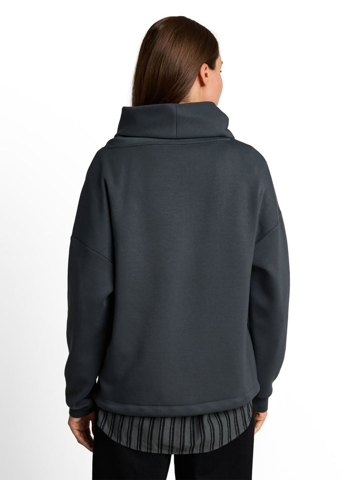 Scuba Sweatshirt mit Wasserfallkragen
