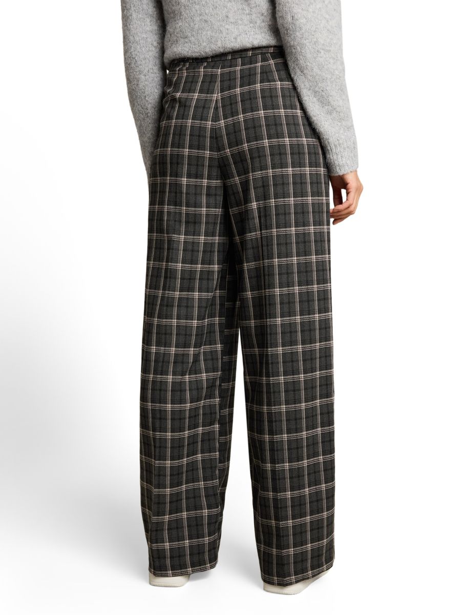 Wide Leg Hose mit Karomuster
