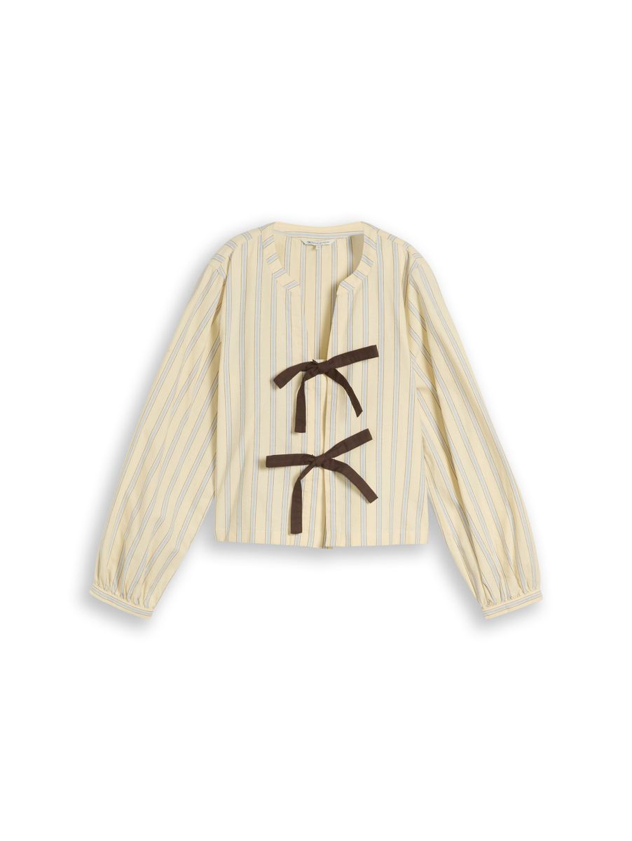 Oxford Bluse mit Schleifen