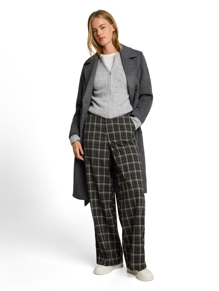 Wide Leg Hose mit Karomuster