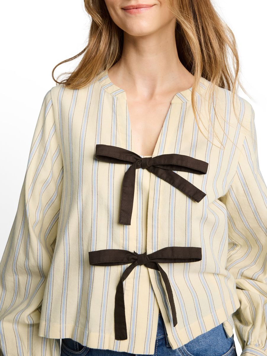 Oxford Bluse mit Schleifen