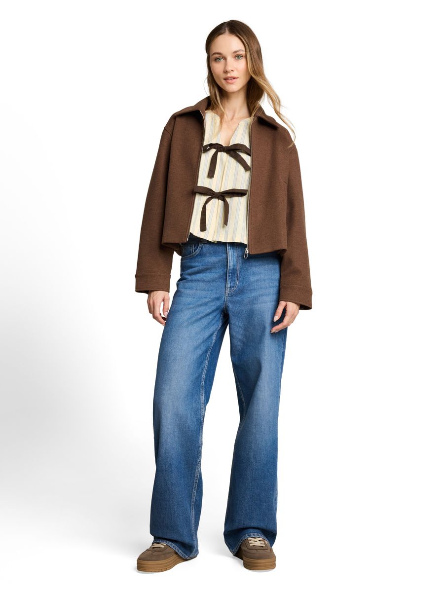 Oxford Bluse mit Schleifen
