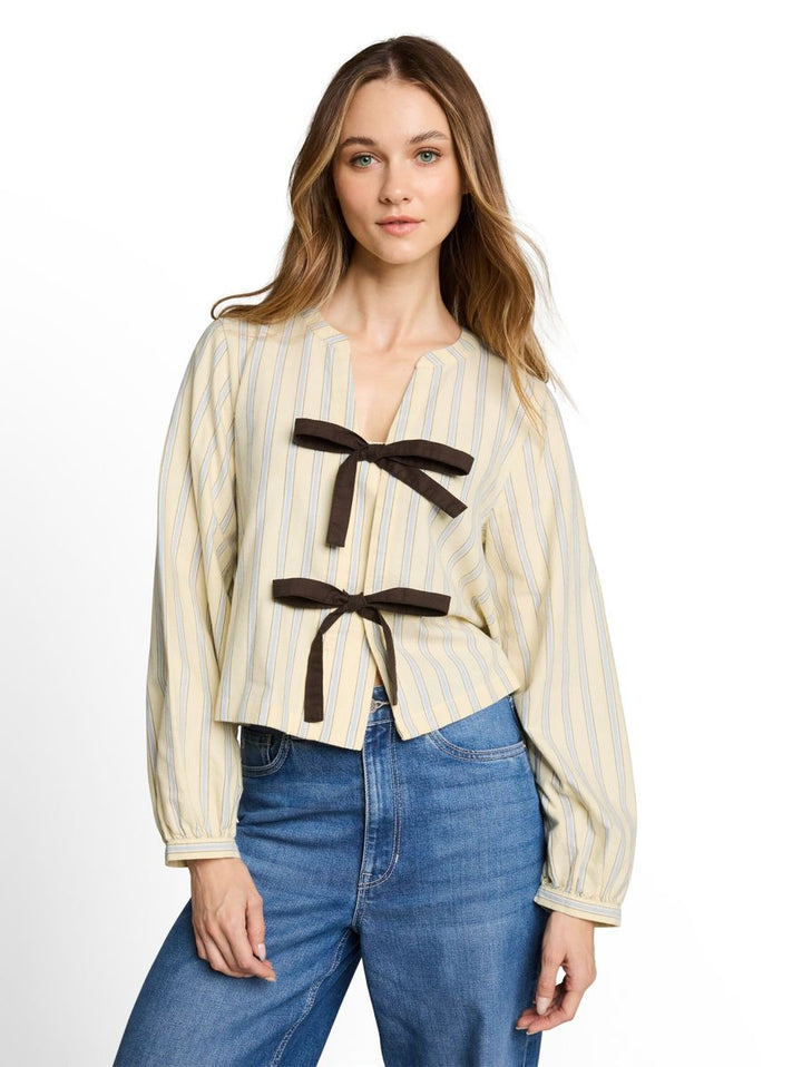 Oxford Bluse mit Schleifen