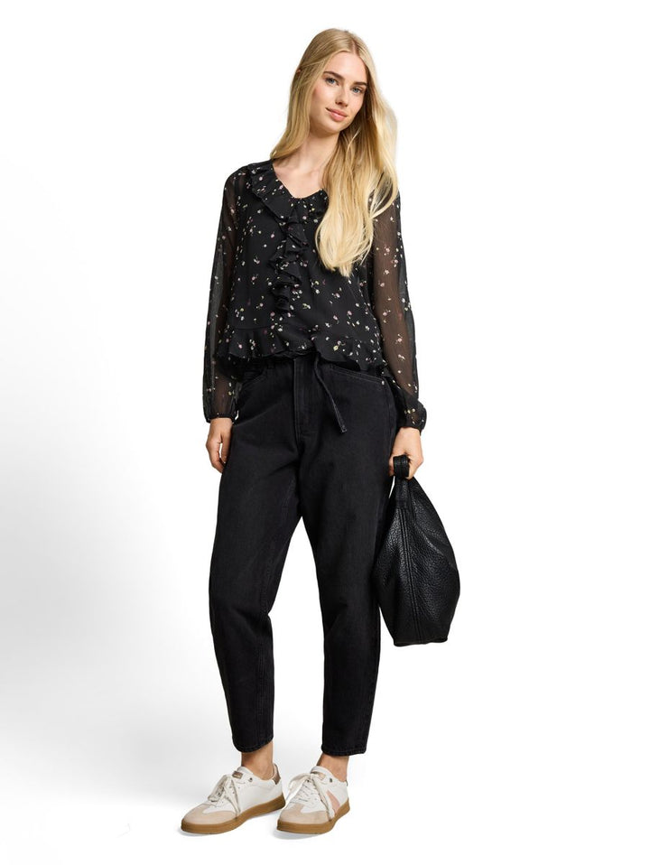 Chiffon Bluse mit Rüschen