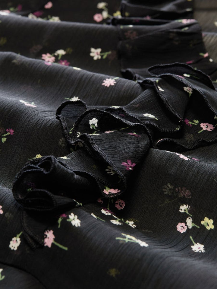 Chiffon Bluse mit Rüschen