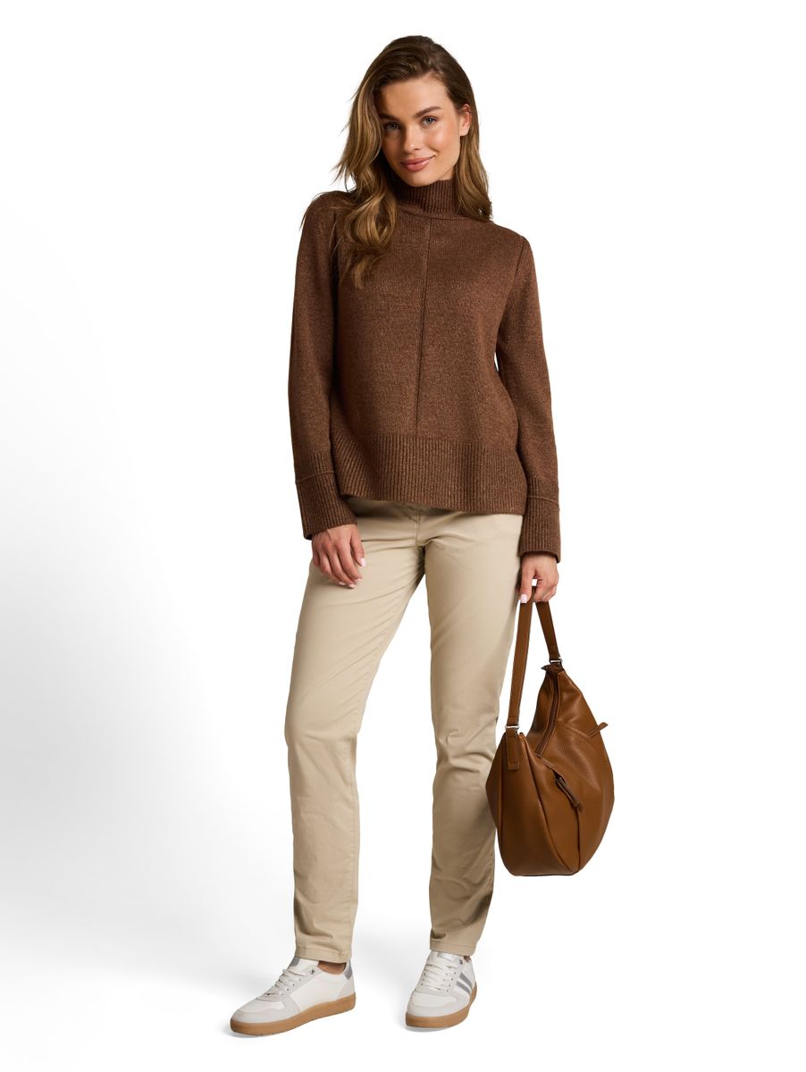 Cosy Strickpullover mit Stehkragen