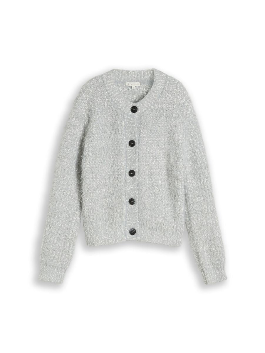 Loose Fit Cardigan aus Federgarn