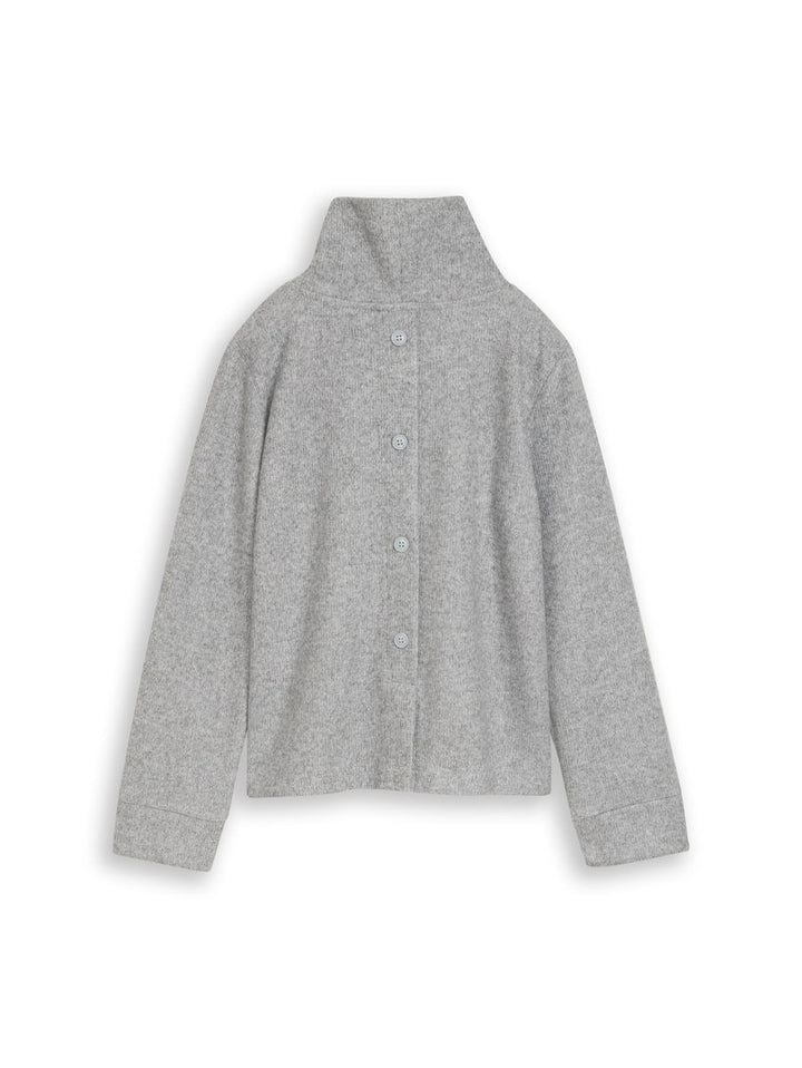 Cosy Sweatshirt mit Deko-Knopfleiste