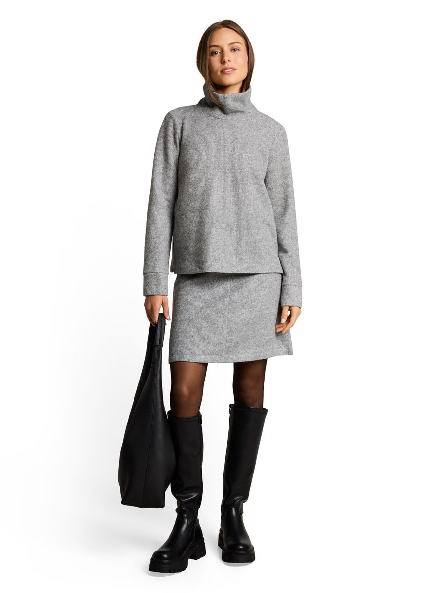 Cosy Sweatshirt mit Deko-Knopfleiste