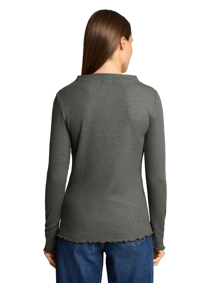 Langarmshirt mit Rippstruktur