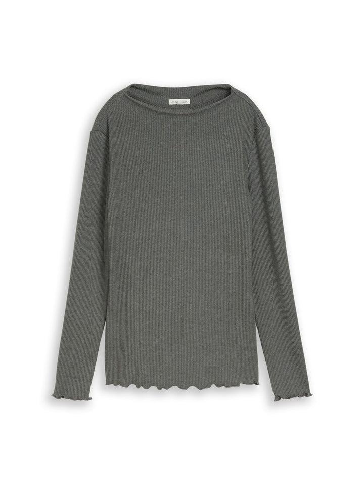 Langarmshirt mit Rippstruktur