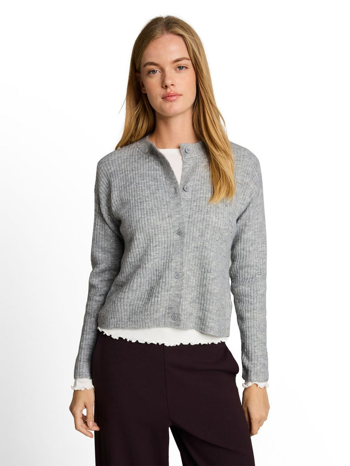 Cosy Cardigan mit Rundhalsausschnitt