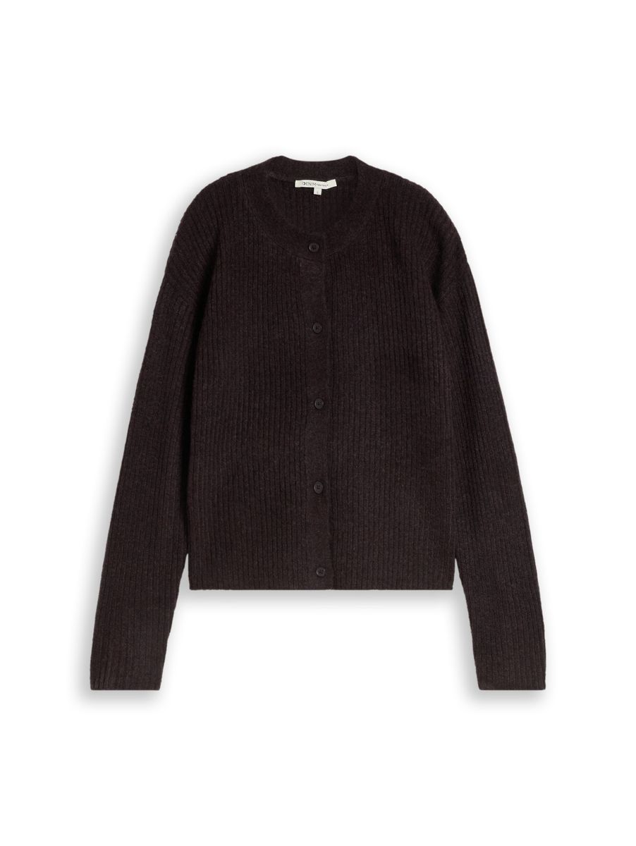 Cosy Cardigan mit Rundhalsausschnitt