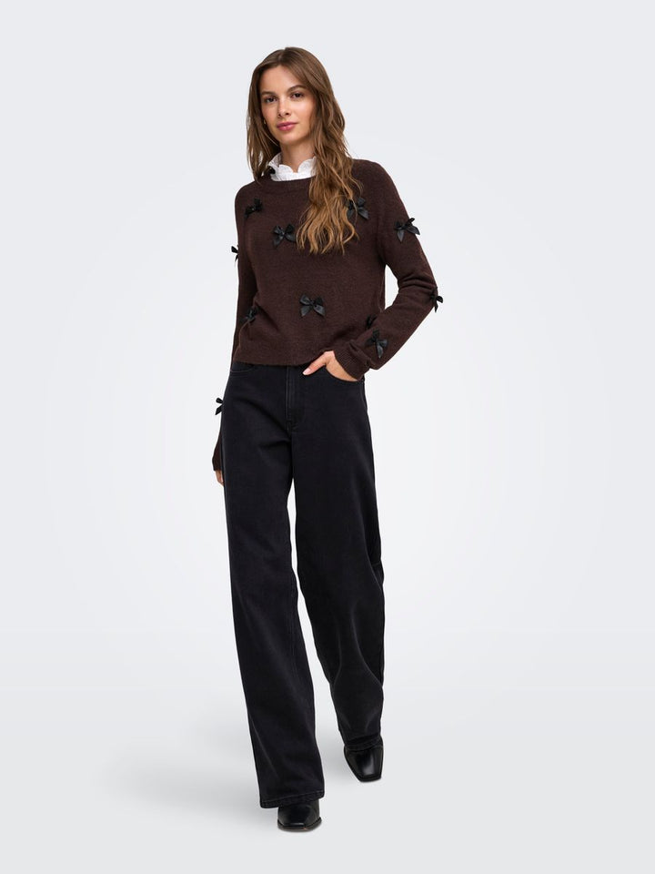 ONLNOELLE LS BOW PULLOVER KNT