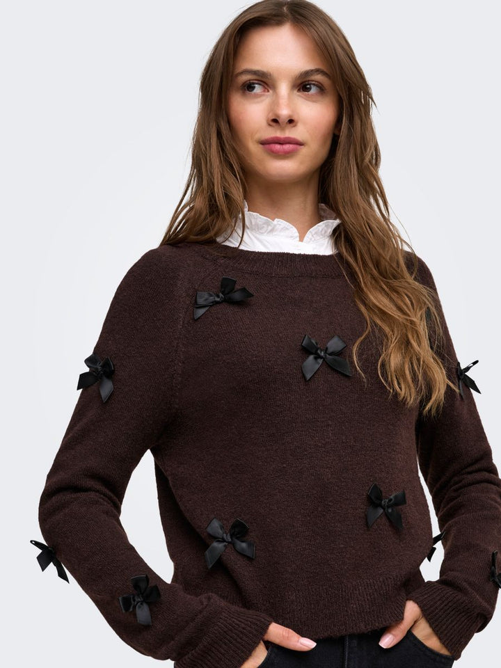ONLNOELLE LS BOW PULLOVER KNT