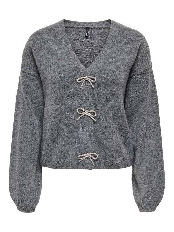 ONLDONNA LS BOW V-NECK CS KNT
