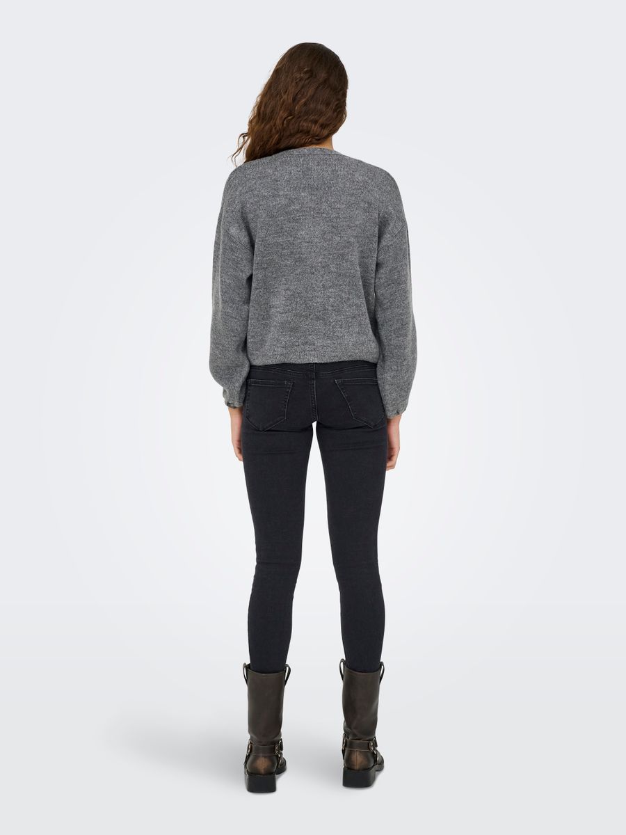 ONLDONNA LS BOW V-NECK CS KNT