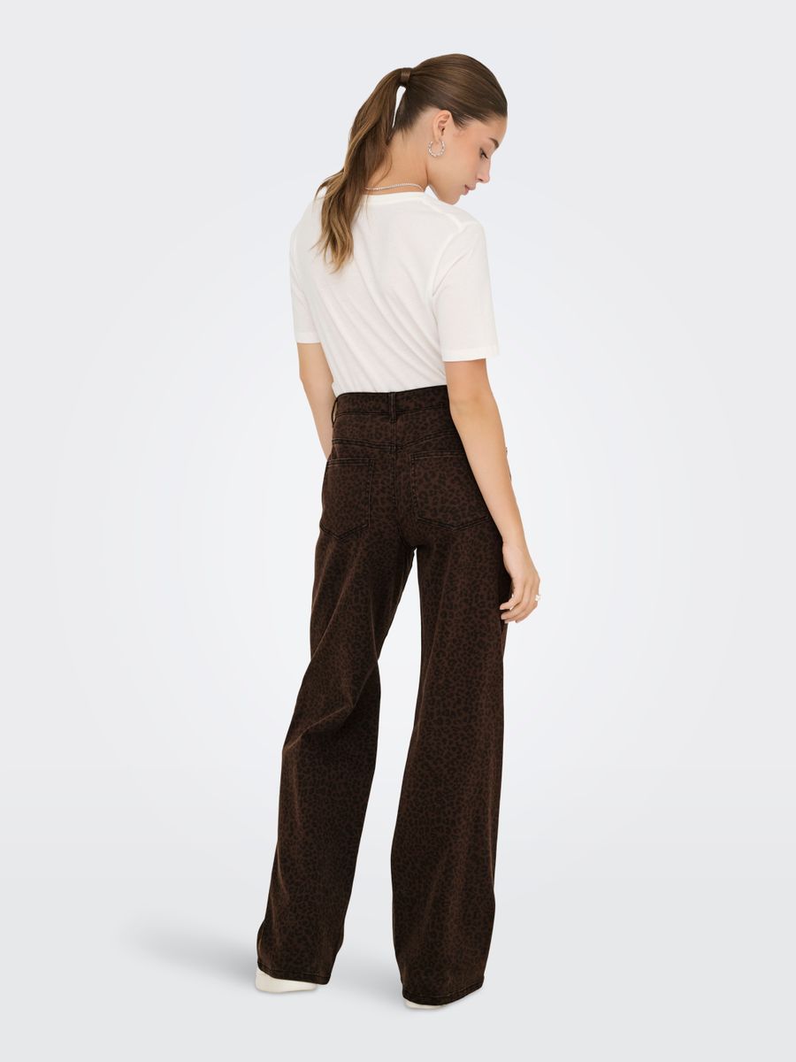 ONLMADISON HW WIDE ANIMAL PANT PNT
